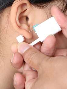 6pcs Disposable Ear Piercing Gun With Built-In Ear Studs-Safety Self Ear Piercing Tool Set Disposable Sterile Piercing Unit Studs Flower Style Piercing Gun Piercer Tool Machine Body Piercing Jewelry