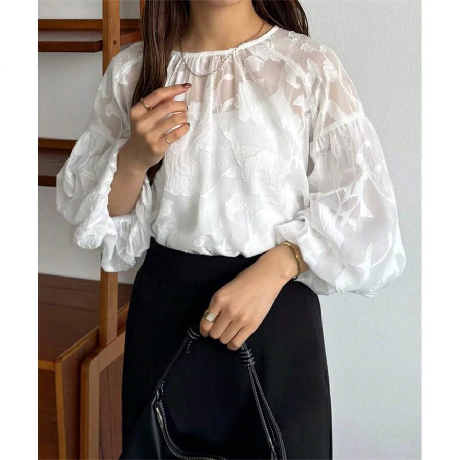 Women Tops - 白色 - 查看 1