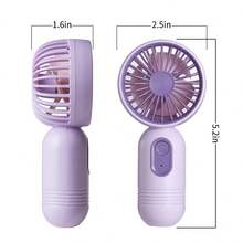 VanSmaGo Caming Fan Portable Mini Outdoor Fan Set [2/3/4/5/6/9/10 Pieces] Handheld Personal Small Fan With 3 Speed For Outdoor Travel, USB Rechargeable Battery Powered Durable Eyelash Fan, Multiple Colors - 5 chiếc Đen + Hồng + Xanh + Hồng + Tím - Xem 3