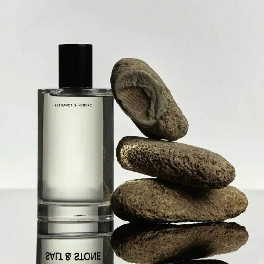 Bruma corporal de sal y piedra, SALT-HINOKI-VETIVER-ROSA NEGRA, cuidado de la piel con perfume, apto para hombres y mujeres, con glicerina y fragancia hidratante de algas rojas, vegetariano, no irritante - el mejor regalo