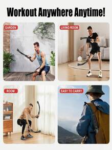 二合一无线战绳系统：一款用于肌肉训练的便携式力量和有氧训练器 - 一款适合运动员、拳击手和家庭健身房的燃烧、有氧和协调工具