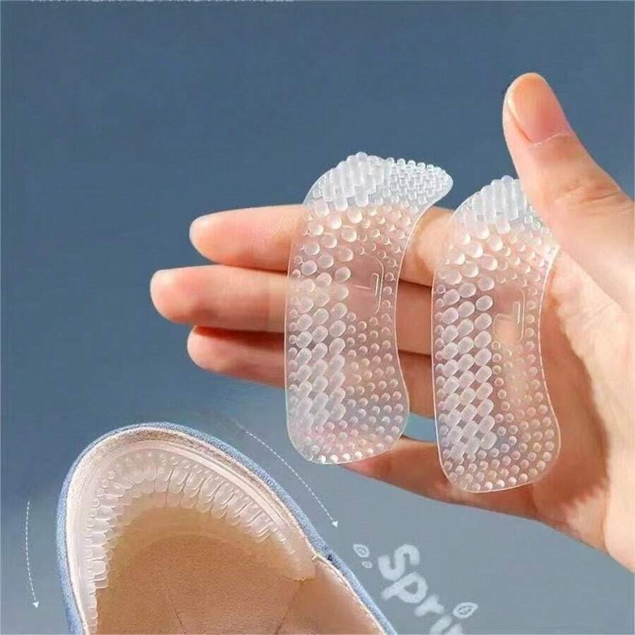 4 قطع من واقي الكعب متعدد الاستخدامات من السيليكون - مانع للانزلاق ، سميك وغير مرئي ، مثالي للأحذية ذات الكعب العالي ، الأحذية الطويلة حتى الركبة وتعديل المقاس ، للاستخدام اليومي وراحة القدم