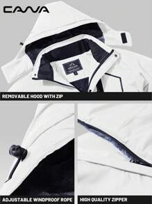 Cavva 男士冬季保暖内衬夹克 防水防风 多口袋滑雪外套 徒步露营登山滑雪