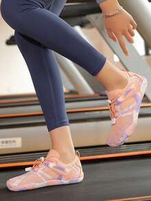女士速干透气水鞋，适合沙滩、冲浪、瑜伽、健身房、室内跑步机 - 藕粉色 - 查看 7