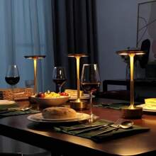 1 Piece, Modern Wireless LED Desk Lamp, Bar Decoration Atmosphere Light, With Touch Control, Stepless Dimming And 3 Color Temperatures - Rechargeable 1200mAh USB Power Supply, Eye Protection Design, Polished Metal Surface, Suitable For Living Room, Bedroom, Outdoor Use, Rechargeable Desk Lamp (Gold, Black, Silver), Emergency Lighting For Power Outages