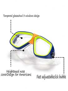 Adult Snorkeling Gear, Professional Snorkel Goggles Anti-Fog Diving Mask, Anti-Leak Swim Goggles And Dry Top Snorkel For Diving, Snorkeling, Swimming, Beach Essentials, Beach Accessories, Pool Float
