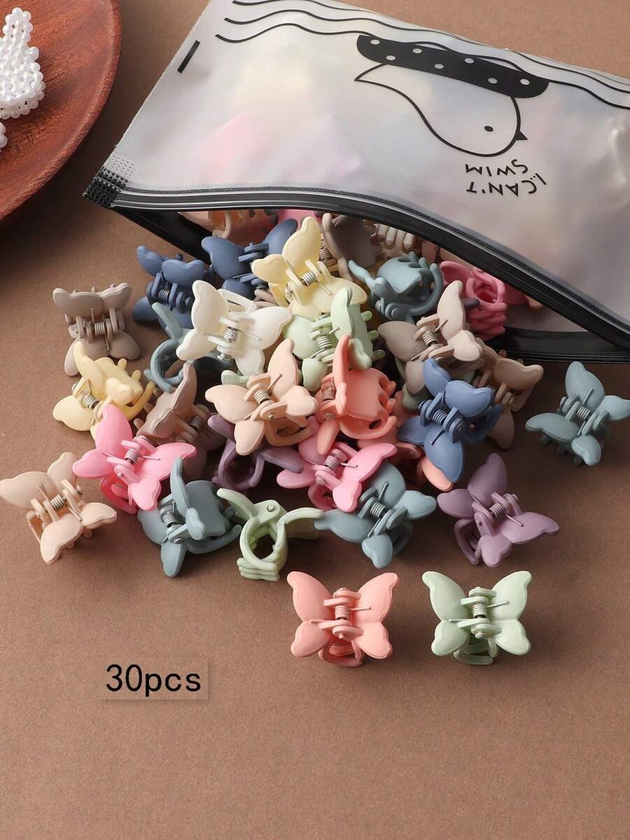 30 件柔和色彩蝴蝶结设计发夹，可爱优雅女士发饰发夹，适合女士、蝴蝶结配饰、学校用品、大学