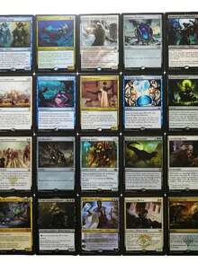 60pcs Black Core Magic The Gathering Cards P9 Dual Land Fetch Land Shock Lands Proxy Cards - Coffee Brown - View 2