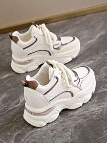 Women Wedge Sneakers - 杏 - 查看 6