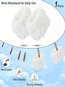 Waschen Sie Gesicht Armband anti-feuchtigkeitsexplosion Make-up Entfernung einfache vielseitige Haarbänder Armband Frauen gebündelt Haarseil gewaschen Armbänder anti-feuchtigkeits Manschetten wasserabsorbierende Handgelenkschützer Waschen Sie Gesicht Talismane