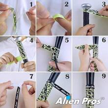 ALIEN PROS - Cinta de agarre de murciélago para béisbol de 1,1 mm precortada y cinta de murciélago de calidad profesional para envolver tu bate para una carrera en casa épica (paquete de 2) de - Negro - Ver 8