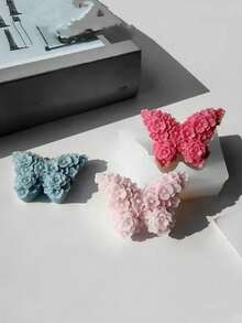 1pc Butterfly Shaped Candle Silicone Mold, DIY Holiday Atmosphere Butterfly Shaped Wax, Plaster, Resin Decoration Mold - White - View 4