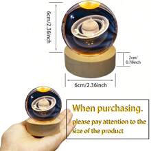 1 Piece 创意3D水晶球小夜灯 直径6cm 秋冬雪人系列 情人节情侣系列 浪漫爱心 激光内雕 圣诞树 雪人 水晶球生日礼物 圣诞装饰 派对装饰 节日装饰 周年纪念礼物 家居装饰小夜灯 送给爱人 送女朋友送男朋友礼物 适用于节日装饰 展示柜 办公桌 - 彩色 - 查看 16