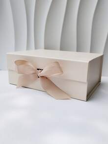 Foldable Thick Cardboard Gift Box, Rectangular, Magnetic Lid, With Ribbon, Suitable For Groomsmen Proposal, Wedding, Christmas, Halloween, Birthday Gift Packaging - Multicolor - View 8