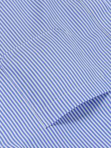 Audmroton Men's Long Sleeve Striped Dress Shirts, Regular Fit Comfy Cotton Blend Business Casual Button-Down Shirts With Front Pocket - 藍色 - 查看 4