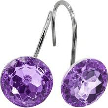 MitoVilla Purple Shower Curtain Hooks Rings, Metal Shower Hooks Shower Curtain Liner, Purple Rust Proof Shower Rings Curtain Accessories And Bathroom Shower Rod, 12 Pack Bathroom Set - Purple - View 1