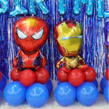 Marvel Luxury Marvel Birthday Theme Decoration Balloons Set, Foil Fringe Curtains Birthday Balloon Rain Silk Background Wall,Party Backdrop Scene Decor For Men/Women