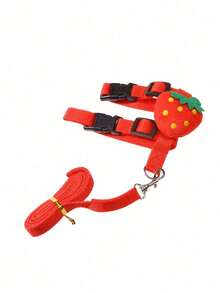 Einfarbiges, süßes Haustier mit verstellbarem rutschfestem Zugseil, Kaninchen-Geschirr und Leine, verstellbar für kleine Tiere wie Frettchen, Meerschweinchen, Igel zum Spazierengehen Outdoor, süße Dekorationen