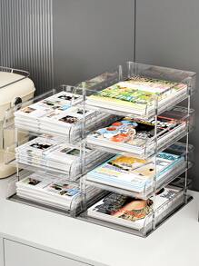1 Pc Office Document Rack Multi-Functional Desktop Storage Rack Office Supplies Document Storage Rack,School Supplies,Back To School