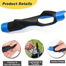 便携式高尔夫握杆训练器和挥杆练习工具 - 轻巧的握杆辅助器，可完美放置手部，改善挥杆节奏和一致性 - 理想的高尔夫配件礼物 - 彩色 - 查看 3