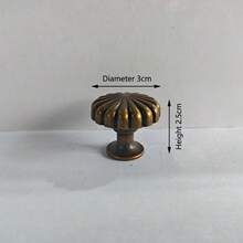 1/2/5件锌合金仿古单孔厨柜储物把手复古梳妆台抽屉衣柜把手老式门拉手橱柜家具五金（配对两种螺丝：2.2厘米、2.5厘米） - 復古 - 查看 5