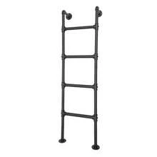 57" Tall Bunk Bed Ladder In Black Or Silver, 4-Step Carbon Steel Design, Customizable Height, Easy Installation, Modern Style For Home, Loft, Or Dorm Use - Black - View 7