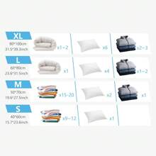 Vacuum Bags For Clothes, With Portable Electric Pump, 6 Vacuum Bags For Clothes, Blankets, Comforters, Quilts, Travel (1 Extra Large, 1 Large, 2 Medium And 2 Small) - EU C Type Plug(220-240V) - View 4