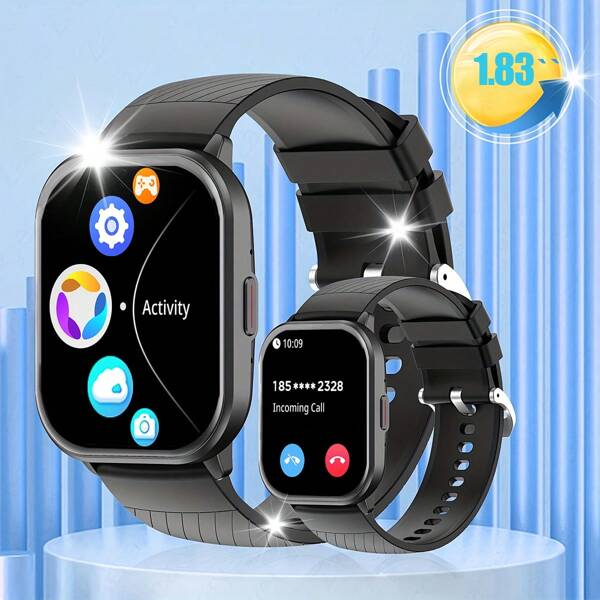 PEJE 1pc Men's And Women's IP67 Smartwatch With Wireless Calls, & Step Monitoring, Calorie Counter, Sleep Tracker, Multiple Sport Modes, Wireless 5.2, Silicone Strap For IPhone/Android, Wireless Communication | Sporty Smartwatch | Robust Watch Design