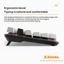 Acer OKW132 Split Mechanical Keyboard Medical Grade Silicone Keycaps 87-Key Floating Design Long Battery Life Smart Device Switching Full Key Anti-Rush Splash-Proof Design