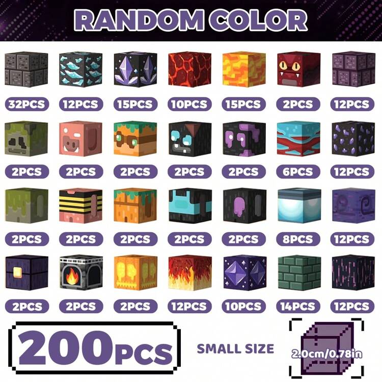 78-200pcs Magnetic Building Blocks Game-Based Build Magwonder Cave World With Magnet Construction Toys STEM Sensory Gift For Boys Girls Birthday - Multicolor - View 12