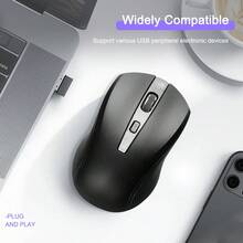 Wireless Mouse 2.4G Laptop Mouse Gaming Mouse With Usb Receiver, Laptop Cordless Mouse, Essential Portable Computer Mouse For Home Work - Multicolor - View 5