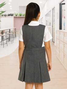 Yomper Escolar Uniforme Para Niña Falda Tipo Jumper Cuatro Tablas - Oxford - Ver 3