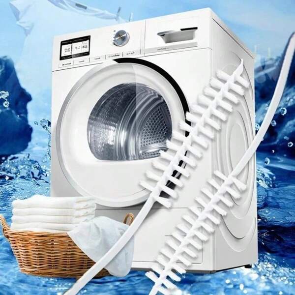 1/3pcs Washing Machine Cleaning Brush, Dryer Drum Interior Cleaning Brush, Specialized Long Handle Brush, Interior Gap Brush, Cleaning Tools