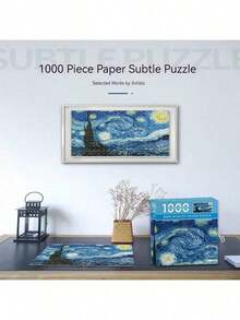 2025 New 1pc Summer Casual Stress Relief Oil Painting Puzzle, High Difficulty 1000 Pieces Oil Painting Landscape Puzzle, Creative Puzzle, Party Prop, Birthday Gift, Christmas Gift, Perfect Gift