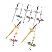 1/5PCS Fantasy 4th Wing Dragon Metal Bookmarks Dragon Themed Party Favors For Dragon Lovers Book Fans Reading Accessories Fantasy Gifts For Fiction Fans Freshman Week Opening Season Gifts Study Stationery - one-size - View 18