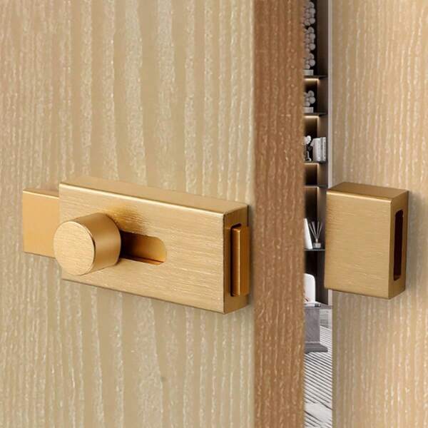 1 Stück Aluminium Legierung Türriegel, Schiebetür Drück/Zieh Tür Oberflächenmontage kleiner Riegel, dicker Türverschluss Türriegel Verschluss Beschlag