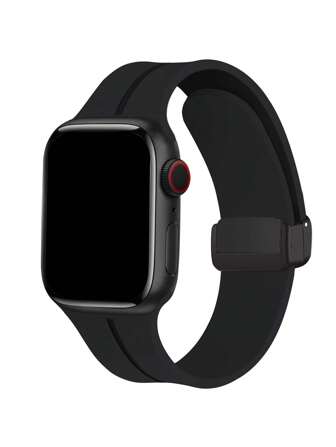 Wristitani Silicone For Apple Watch Band Apple Watch 42mm 38mm 40mm 41mm 44mm 45mm 46mm 49mm Folding Magnetic Fashion Smart Watch Replacement Apple Watch Strap For Series Ultra2 Ultra SE2 SE 10 9 8 7 6 5 4 3 2 1 For Students Returning To School