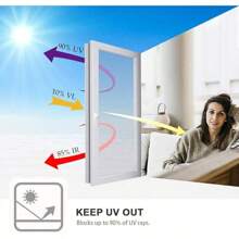 Filmgoo One Way Privacy Film, Window Tint For Home, Mirror Vinyl Roll Heat Control Anti Static Cling Sliding Door Coverings No Glue Garage Solar Paper (Black Silver,17.5 Inch X 7.Feet) - Brown Silver - 查看 5