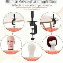 22INCH Wig Head Mannequin Head With Wig Stand ,Manikin Canvas Head For Wigs Making Display