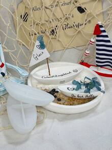 1 pieza Molde de silicona de cascos de barco S/L para decoración del hogar, manualidades, velas, yeso, resina epoxi - Blanco - Ver 8