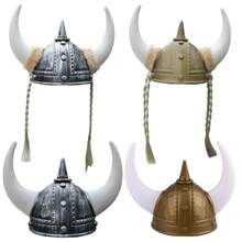 1pc Halloween Horned Hat, Pirate Viking Hat, Roman Warrior Hat, Samurai Helmet, Festival Party Supplies