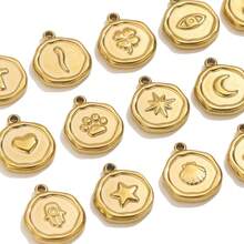 5 Stücke Edelstahl Mode einfache Stern Mond Herz geformter Bienen Anhänger DIY Halskette Armband Schmuckherstellung Zubehör