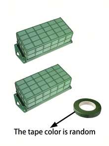 2pcs/1pc Square Foam Flower Cage Hanging Box, Rectangular Flower Cage Wall Decor, Wedding Christmas Party Table Top Fresh Flower Bouquet Decoration, Durable Floral Foam Cage Block Stand, With Adhesive Tape For Fresh Flowers Home Indoor Garden Decor, Floral Cage Suitable For Birthday Party, Wedding, Themed Party, Halloween, Christmas, Gifts, Corporate Events - Multicolor - View 15