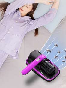 2-In-1 Handheld Vacuum Cleaner & Dust Mite Remover, Powerful Wet & Dry Cordless Vacuum Cleaner For Home, Car, Office And Pet, Detachable, Multi-Layer Filtration, Lightweight Floor Brush, Includes Dust Mite Brush Head, Low Noise, Easy To Use, Great Gift For Holidays - Multicolor - View 4