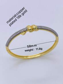 1 件设计师彩色锆石四叶草串珠手链，简约奢华优雅风格，材质，经典元素，高品质日常佩戴