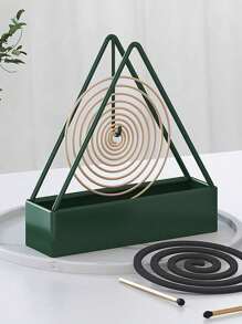 Simple Mosquito Coil Rack Triangular Iron Mosquito Coil Tray Seat Gray Creative Home Hanging Vertical Incense Burner Mosquito Coil Box Halloween,Spooky,Autumn,Festival,Holiday Christmas,Winter,Holiday,Festival - Multicolor - View 1