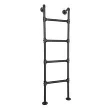 57" Tall Bunk Bed Ladder In Black Or Silver, 4-Step Carbon Steel Design, Customizable Height, Easy Installation, Modern Style For Home, Loft, Or Dorm Use - Black - View 4