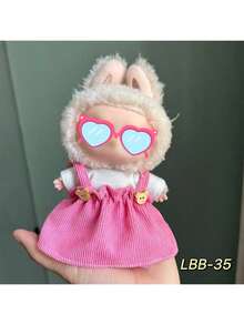 [Outfit Only] 17cm Plush For Labubu Doll Removable Outfit Set, Suitable For 1st And 2nd Generation Labobo, Sitting Party (Outfit Only, No Shoes) - Multicolor - View 3