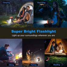 LED Solar Camping Light - Bright, Portable, Rechargeable, With Power Bank Function, USB Port, And LED Flashlight Features. It Boasts Long-Lasting Battery Life, A Durable Design, And Multiple Charging Options,Portable Rechargeable Flashlights, Ideal Hiking Camping Choices, Easily Tackle Various Outdoor Challenges, And Unleash Passion! - Red - View 11