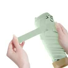 1 pieza Paraguas ultraligero de 5 pliegues, parasol plegable compacto de 6 varillas, paraguas de doble uso para sombra y lluvia - Multicolor - Ver 8